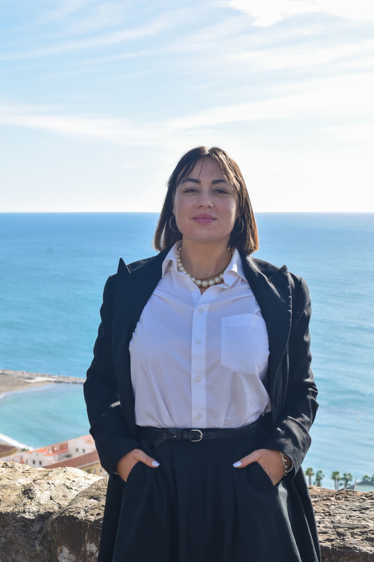 Babette Kucinski at the coast in Málaga