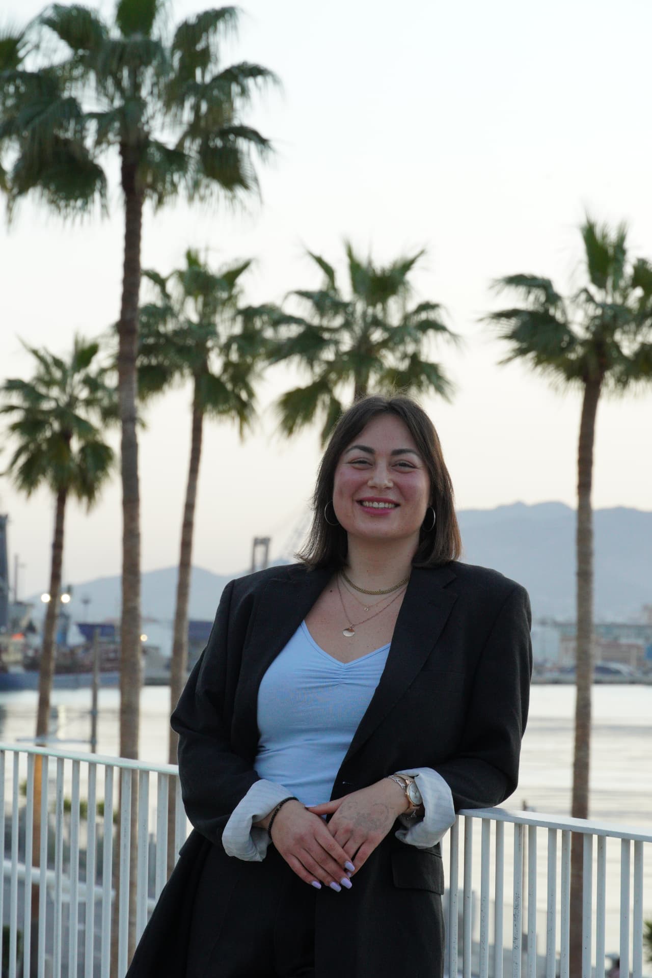 Babette Kucinski at the harbour in Málaga